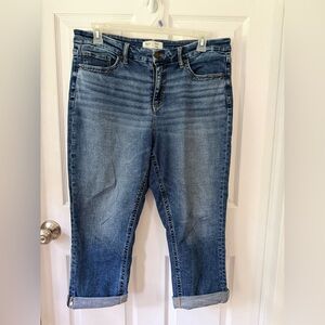 BKE Women's Cropped Blue Jeans